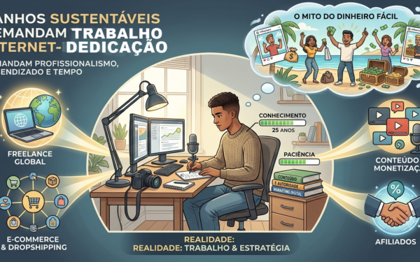 O Mito e a Realidade: O Guia Definitivo para Ganhar Dinheiro na Internet com os Pés no Chão