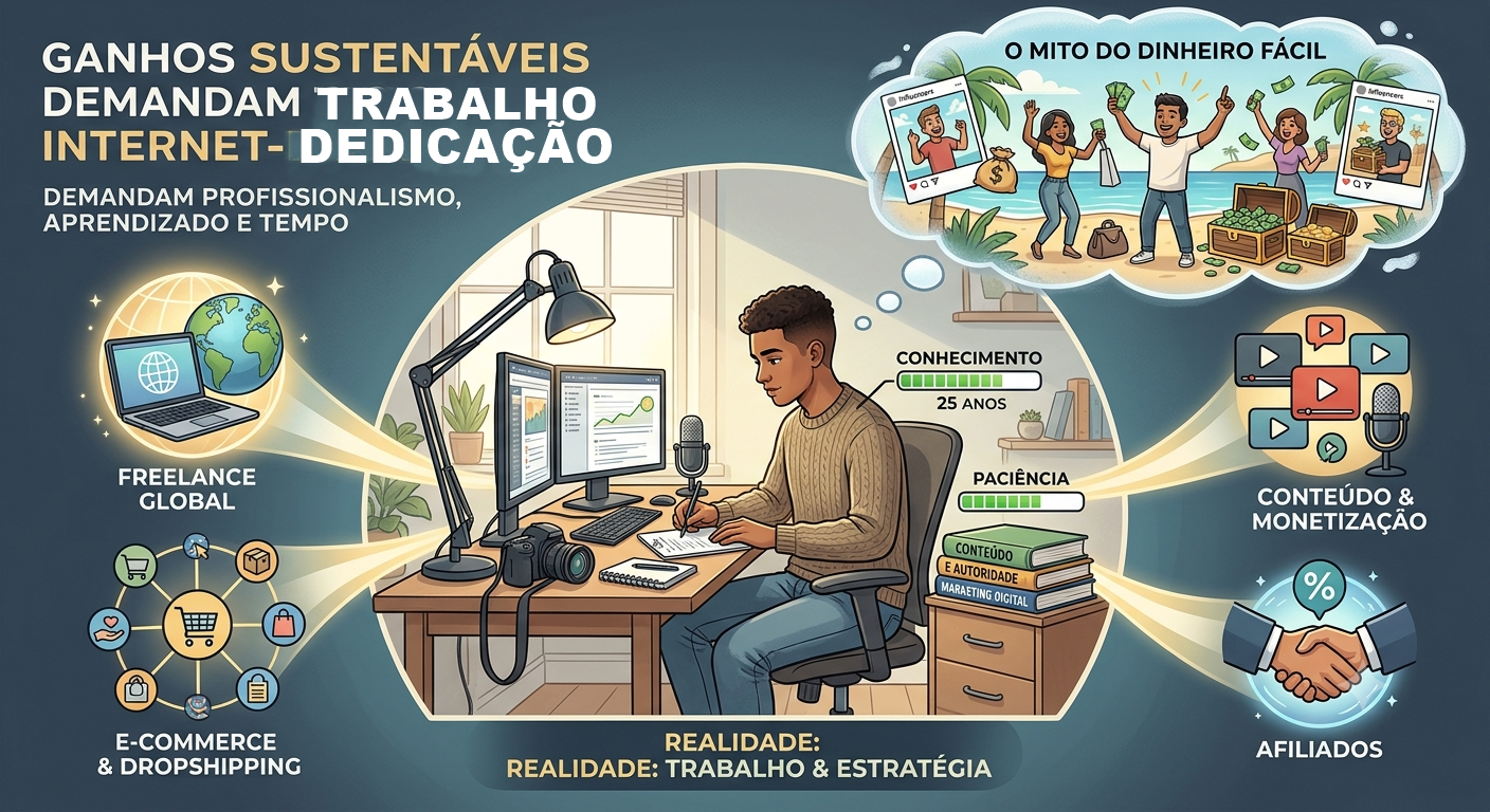O Mito e a Realidade: O Guia Definitivo para Ganhar Dinheiro na Internet com os Pés no Chão